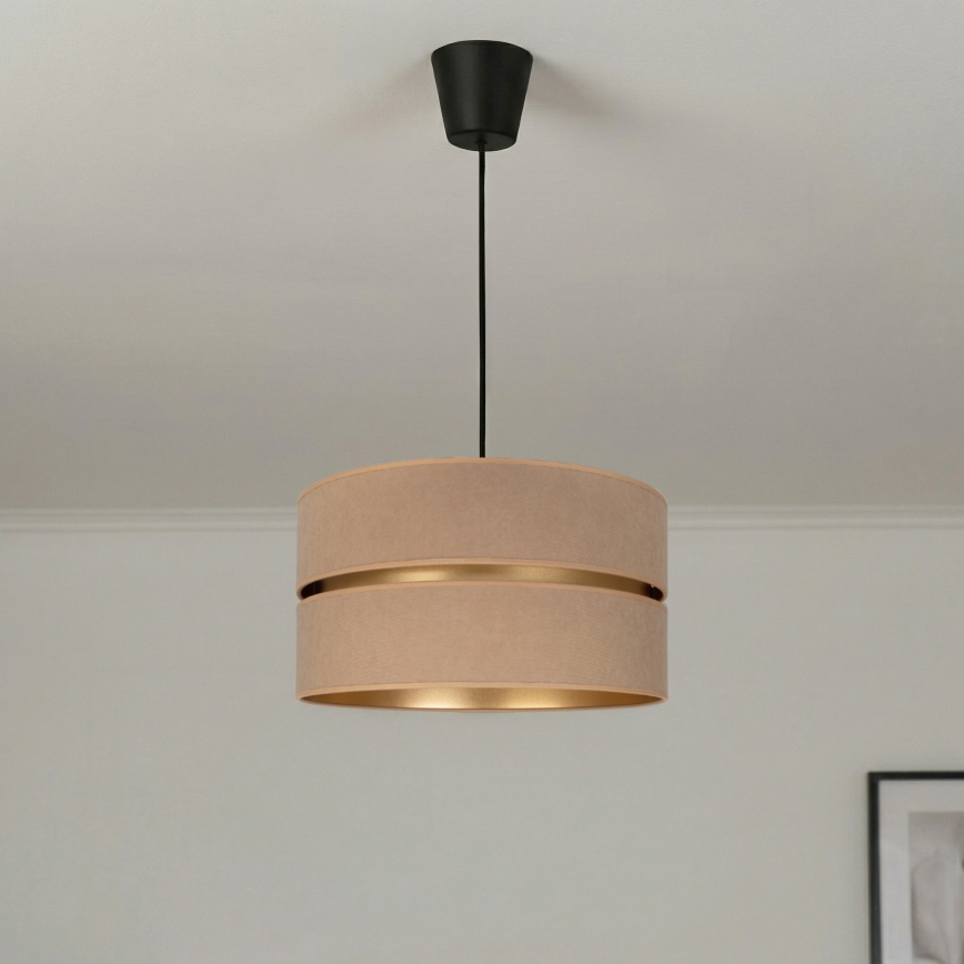 Brilagi - Hanglamp aan kabel DUO-DUO 1xE27/60W/230V Ø 40 cm beige/goud