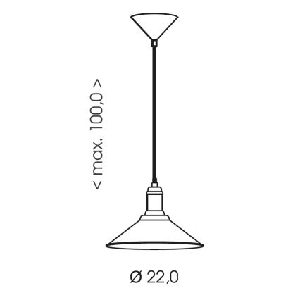 Brilagi - Hanglamp aan kabel FORGE 1xE27/60W/230V Ø 22 cm bruin