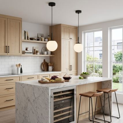 Brilagi - Hanglamp aan kabel MILO 1xE27/60W/230V zwart