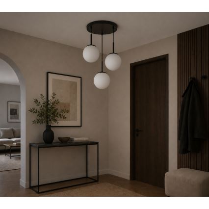 Brilagi - Hanglamp aan kabel MILO 3xE27/60W/230V zwart