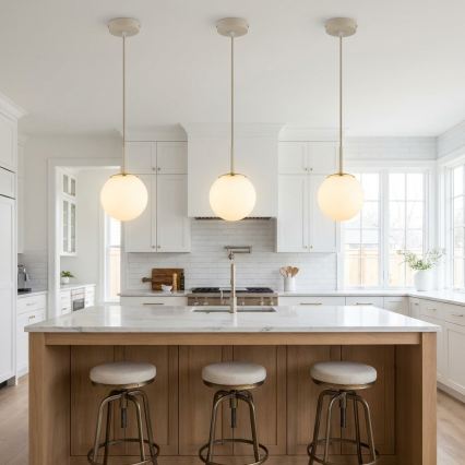 Brilagi - Hanglamp aan kabel MILO ECRU 1xE27/60W/230V beige/goud