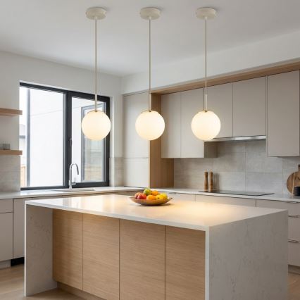 Brilagi - Hanglamp aan kabel MILO ECRU 1xE27/60W/230V beige/goud