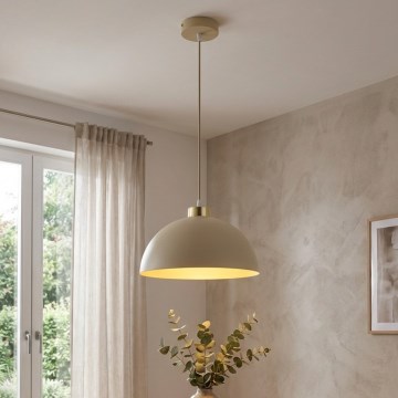 Brilagi - Hanglamp aan kabel MOON 1xE27/60W/230V Ø 30 cm beige/goud