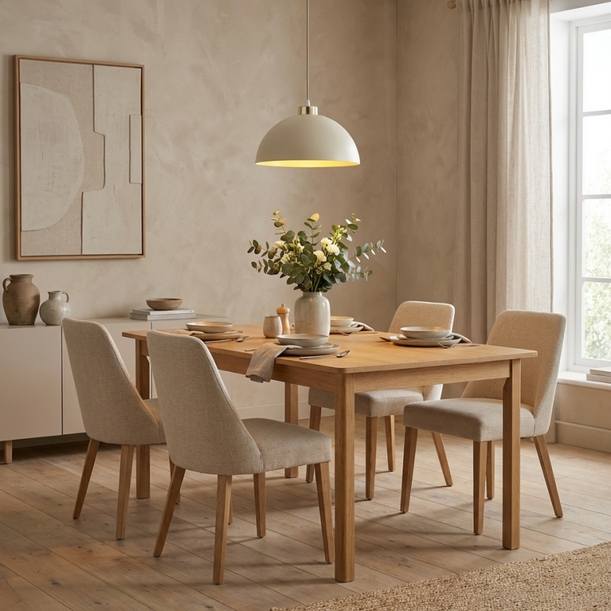 Brilagi - Hanglamp aan kabel MOON 1xE27/60W/230V Ø 30 cm beige/goud