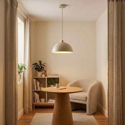 Brilagi - Hanglamp aan kabel MOON 1xE27/60W/230V Ø 30 cm beige/goud