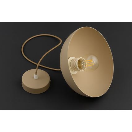 Brilagi - Hanglamp aan kabel MOON 1xE27/60W/230V Ø 30 cm beige/goud