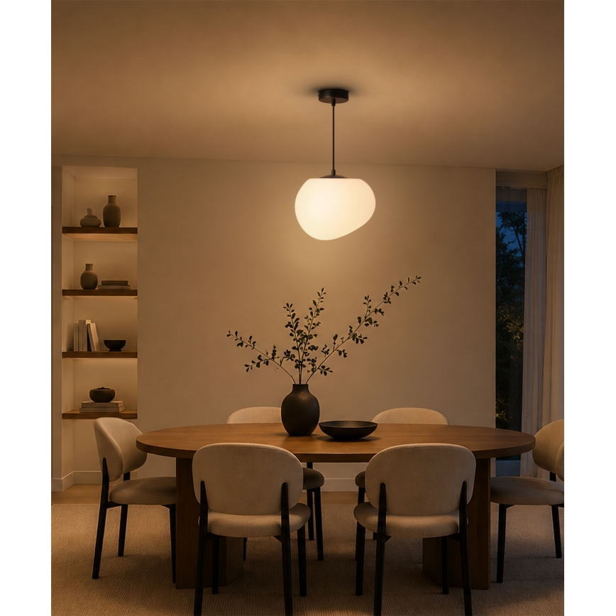 BRILAGI - Hanglamp aan kabel PEBBLES 1xE27/40W/230V Ø 25 cm zwart