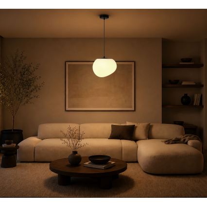 BRILAGI - Hanglamp aan kabel PEBBLES 1xE27/40W/230V Ø 25 cm zwart