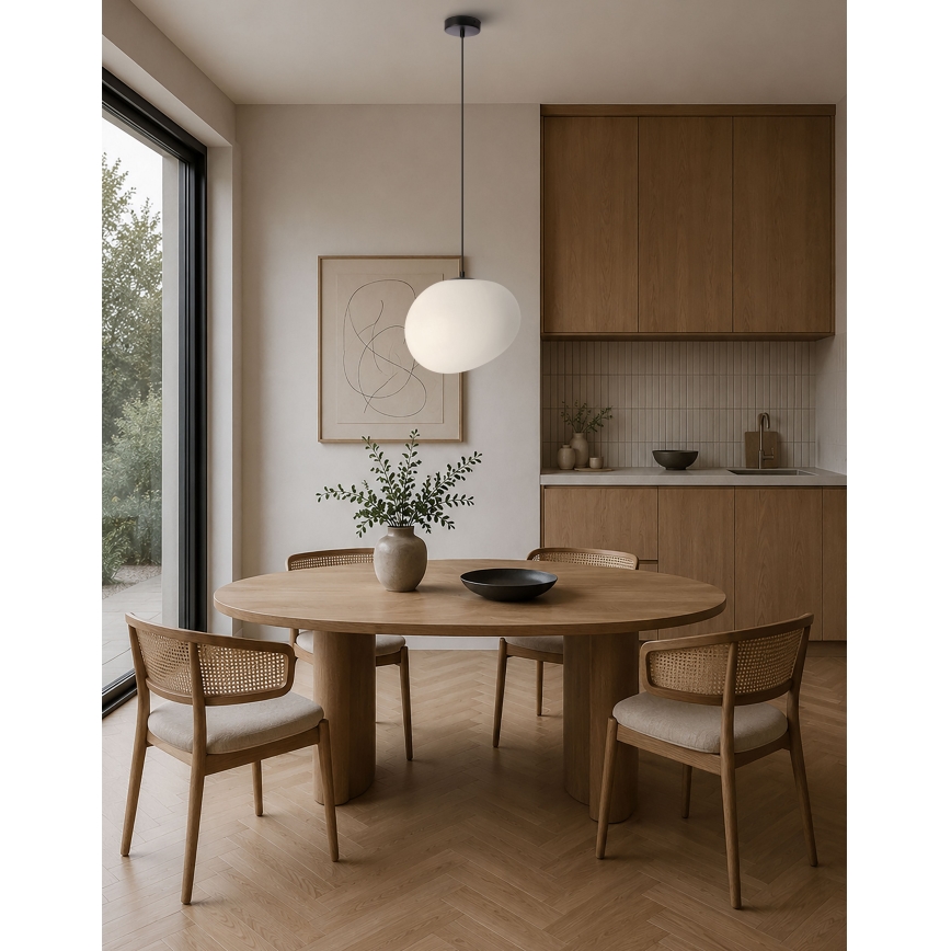 BRILAGI - Hanglamp aan kabel PEBBLES 1xE27/40W/230V Ø 30 cm zwart