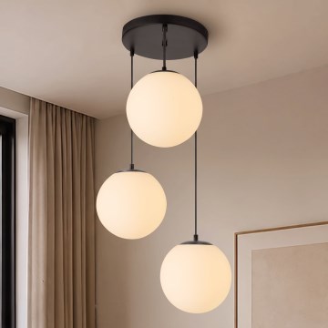 BRILAGI - Hanglamp aan kabel POLOS 3xE27/40W/230V Ø 42 cm zwart