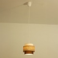Brilagi - Hanglamp aan kabel RESNA 1xE27/60W/230V Ø 20 cm beige/zwart