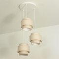 Brilagi - Hanglamp aan kabel RESNA 3xE27/60W/230V Ø45 cm beige