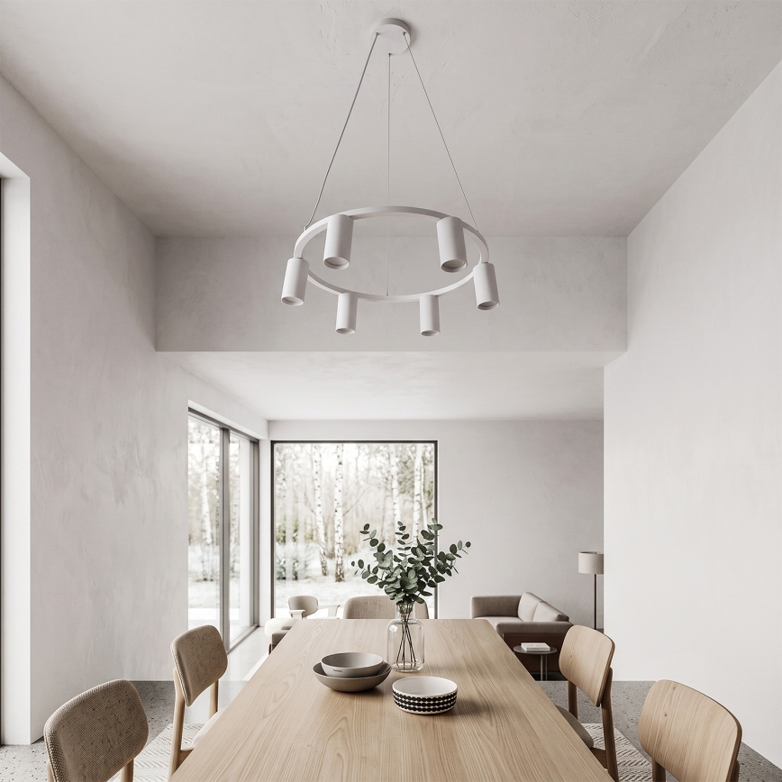 BRILAGI - Hanglamp aan kabel SELE 6xGU10/30W/230V wit