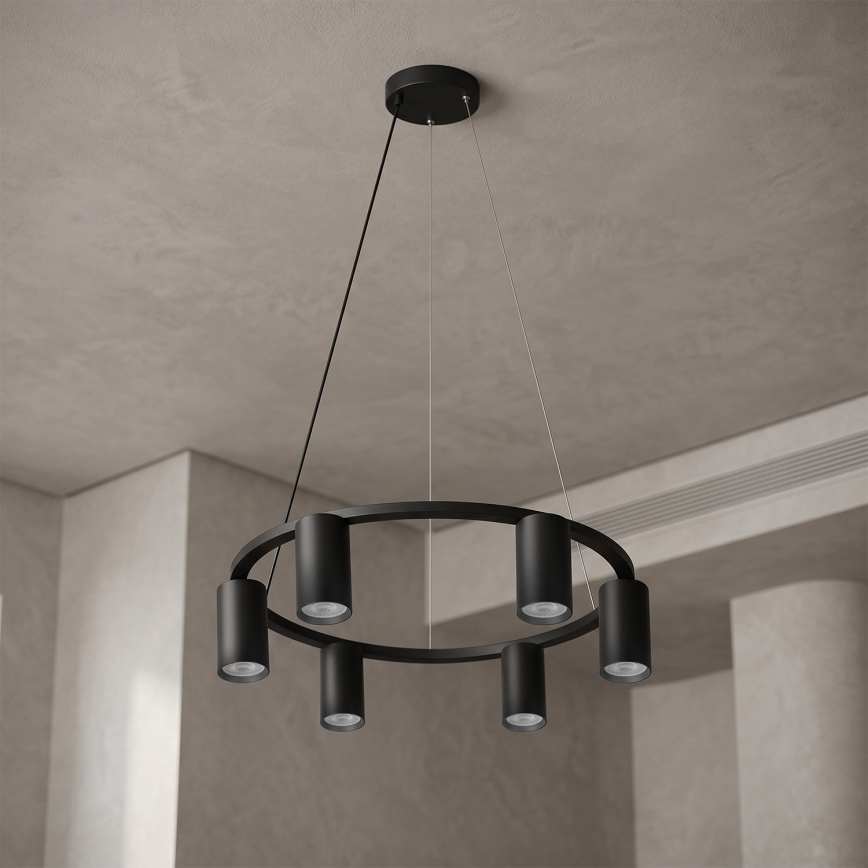 Brilagi - Hanglamp aan kabel SELE 6xGU10/30W/230V zwart