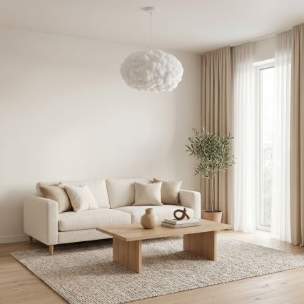 Brilagi - Hanglamp aan kabel SOLEAIR 2xE27/40W/230V Ø 60 cm wit