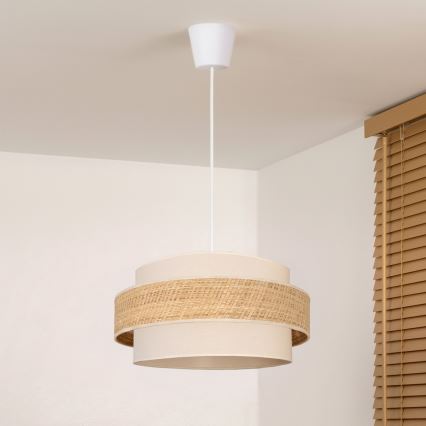 Brilagi - Hanglamp aan kabel SPACE 1xE27/60W/230V Ø 40 cm beige/crème