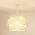 Brilagi - Hanglamp aan kabel SPACE YUTE 1xE27/15W/230V Ø 50 cm crème/wit