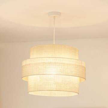 Brilagi - Hanglamp aan kabel SPACE YUTE 1xE27/15W/230V Ø 50 cm crème/wit