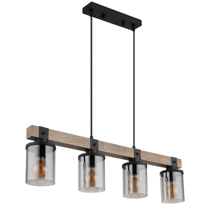 Brilagi - Hanglamp aan kabel VISTA 4xE27/60W/230V eiken