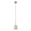 Brilagi - Hanglamp aan kabel VULCANO 1xG9/8W/230V beige/rookbeige beige