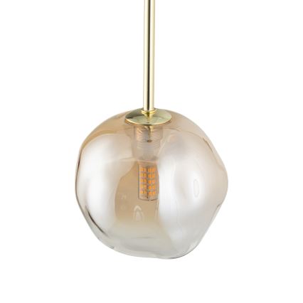 Brilagi - Hanglamp aan kabel VULCANO 1xG9/8W/230V goud/rookbeige