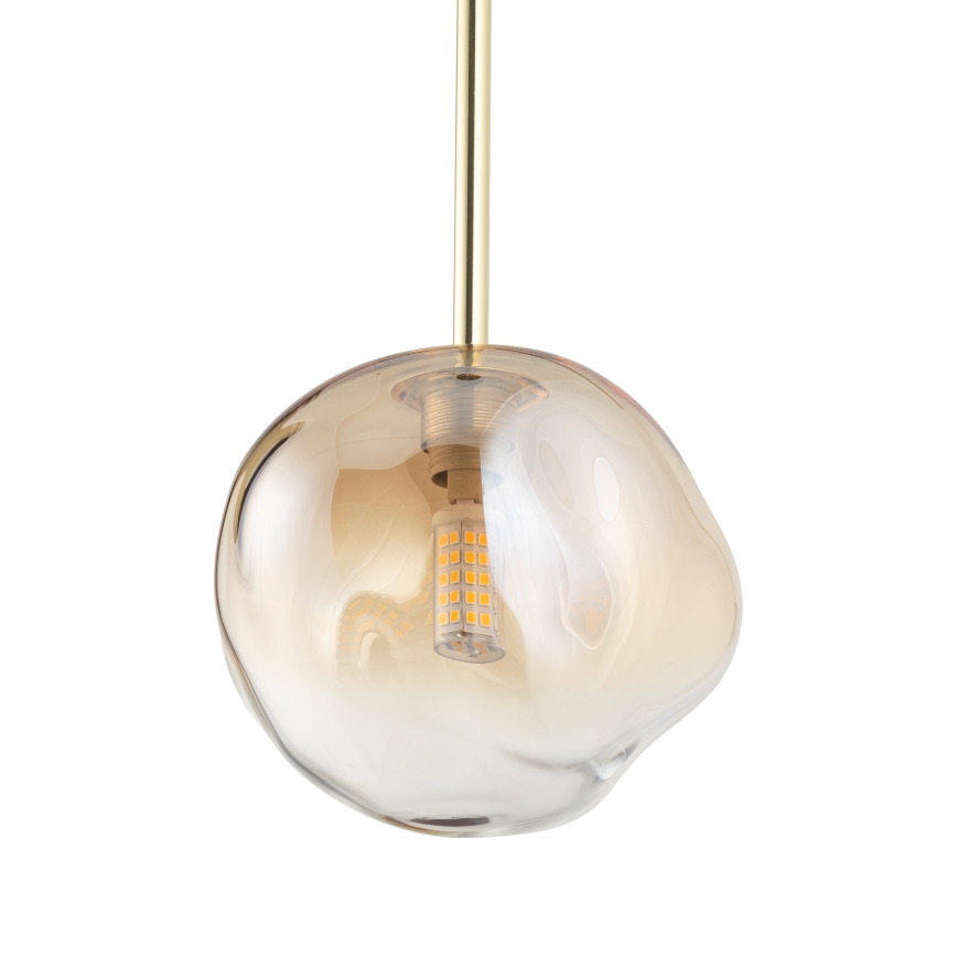Brilagi - Hanglamp aan kabel VULCANO 1xG9/8W/230V goud/rookbeige