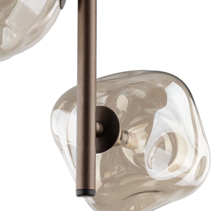 Brilagi - Hanglamp aan kabel VULCANO 3xG9/8W/230V bruin/gerookt beige