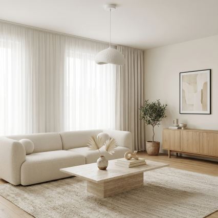 Brilagi - Hanglamp aan kabel WABI SABI 1xE27/40W/230V Ø 35 cm wit