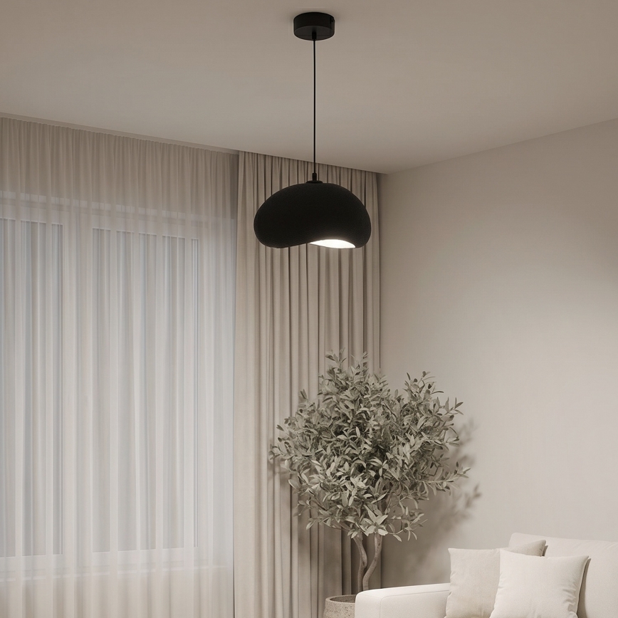 Brilagi - Hanglamp aan kabel WABI SABI 1xE27/40W/230V Ø 35 cm zwart