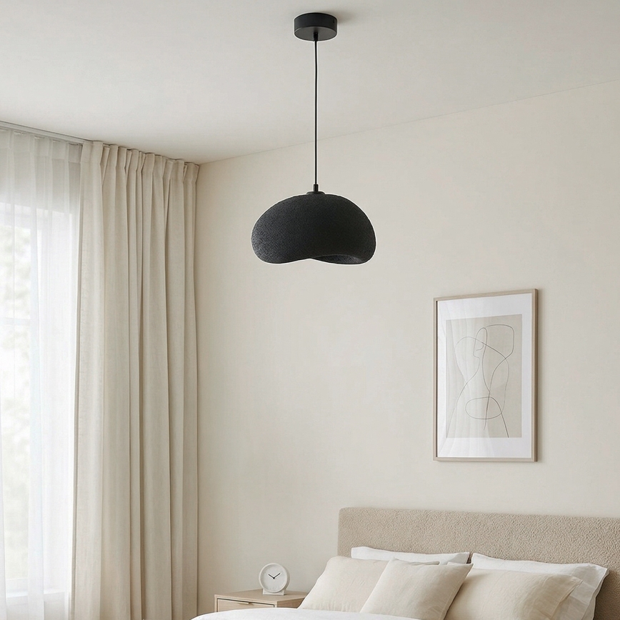 Brilagi - Hanglamp aan kabel WABI SABI 1xE27/40W/230V Ø 35 cm zwart