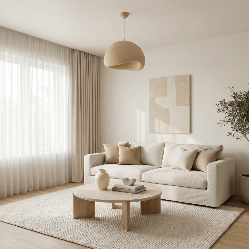 Brilagi - Hanglamp aan kabel WABI SABI 1xE27/40W/230V Ø 50 cm beige