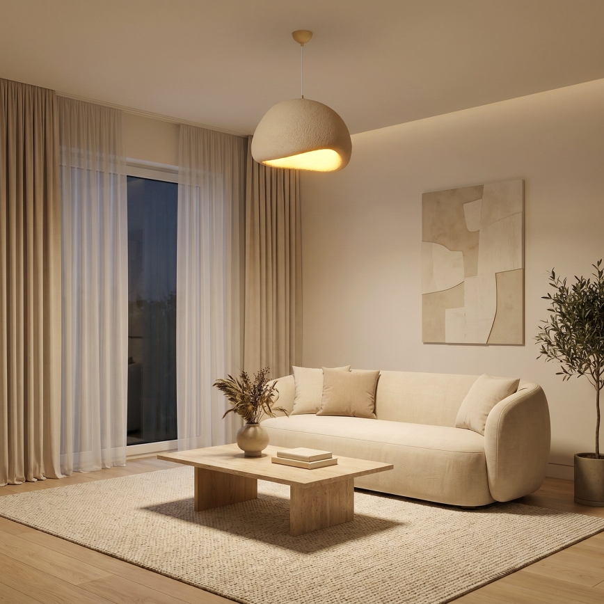 Brilagi - Hanglamp aan kabel WABI SABI 1xE27/40W/230V Ø 50 cm beige