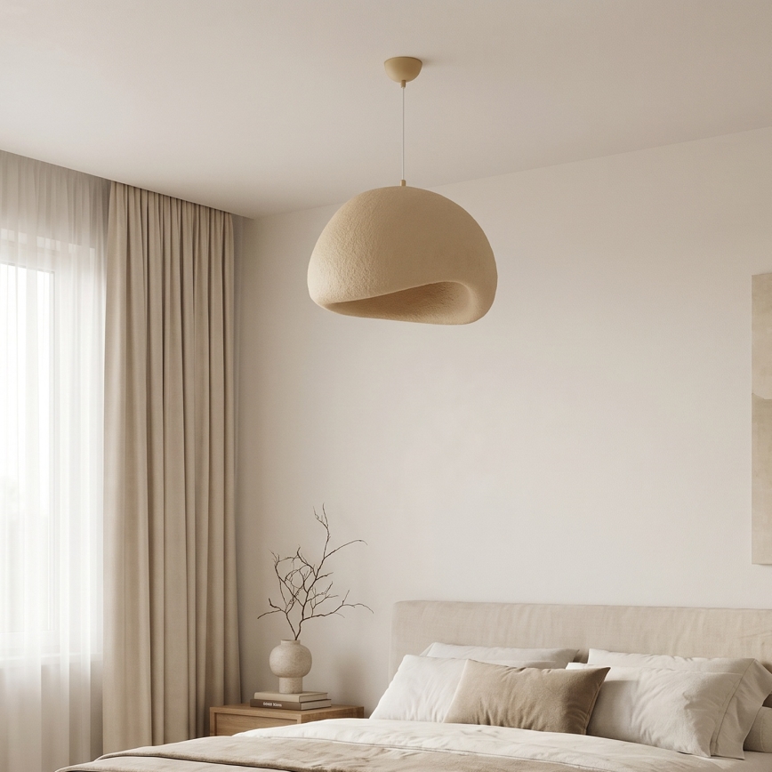 Brilagi - Hanglamp aan kabel WABI SABI 1xE27/40W/230V Ø 50 cm beige