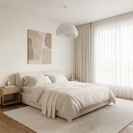 Brilagi - Hanglamp aan kabel WABI SABI 1xE27/40W/230V Ø 50 cm wit