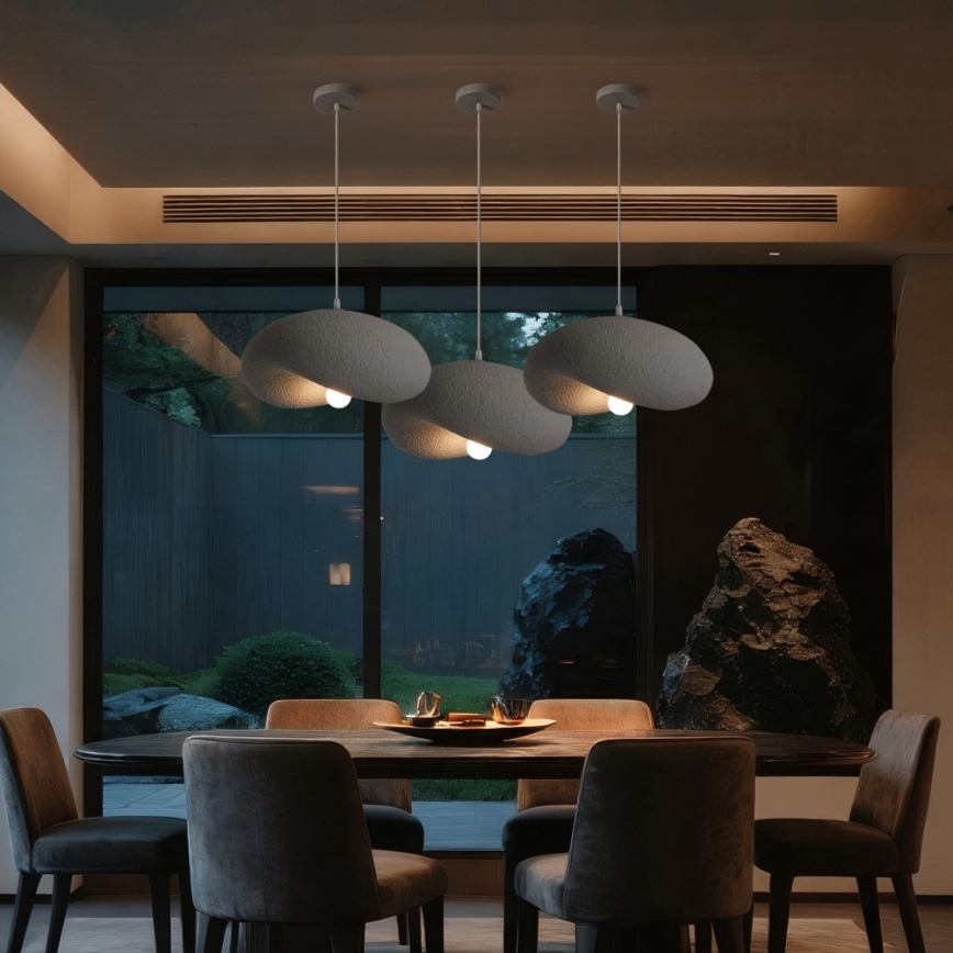BRILAGI - Hanglamp aan kabel WABI SABI 1xE27/60W/230V Ø 40 cm grijs