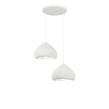 Brilagi - Hanglamp aan kabel WABI SABI 2xE27/40W/230V Ø 45 cm wit
