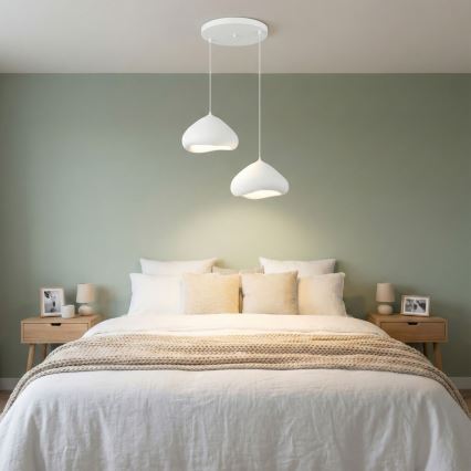 Brilagi - Hanglamp aan kabel WABI SABI 2xE27/40W/230V Ø 45 cm wit