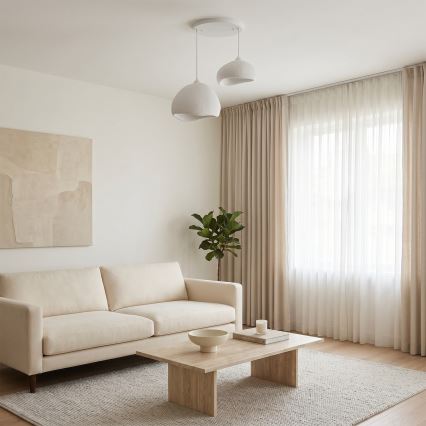Brilagi - Hanglamp aan kabel WABI SABI 2xE27/40W/230V Ø 70 cm wit