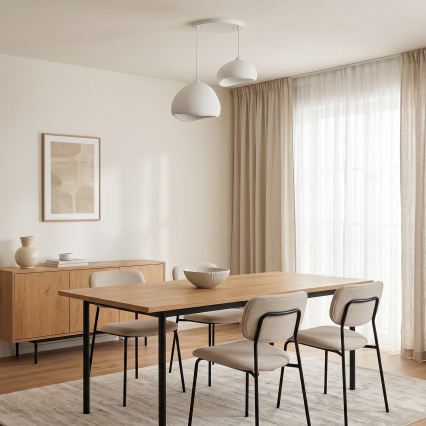 Brilagi - Hanglamp aan kabel WABI SABI 2xE27/40W/230V Ø 70 cm wit