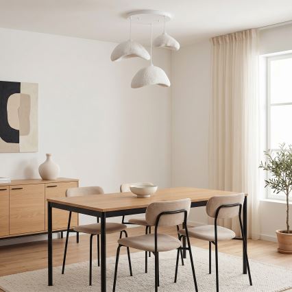 Brilagi - Hanglamp aan kabel WABI SABI 3xE27/40W/230V Ø 82 cm wit