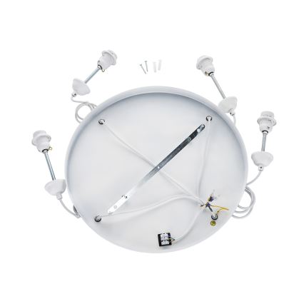 Brilagi - Hanglamp aan kabel WABI SABI 4xE27/40W/230V Ø 95 cm wit