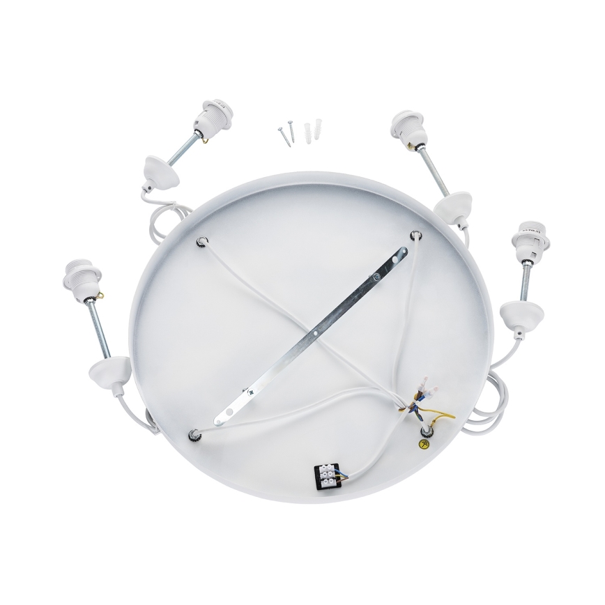 Brilagi - Hanglamp aan kabel WABI SABI 4xE27/40W/230V Ø 95 cm wit