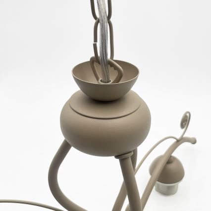 Brilagi - Hanglamp aan ketting ANTICO MODERN 3xE27/60W/230V beige