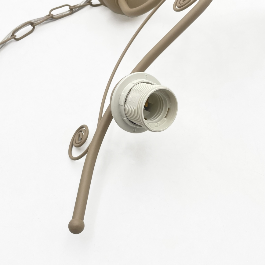 Brilagi - Hanglamp aan ketting ANTICO MODERN 3xE27/60W/230V beige