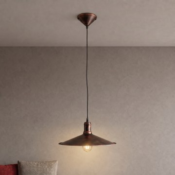 BRILAGI - Hanglamp aan snoer FORGE 1xE27/60W/230V Ø 36 cm patina/koperkleurig
