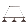 BRILAGI - Hanglamp aan snoer FORGE 3xE27/60W/230V koper/patina
