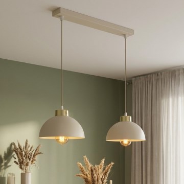 Brilagi - Hanglamp aan snoer MOON 2xE27/60W/230V beige/goud