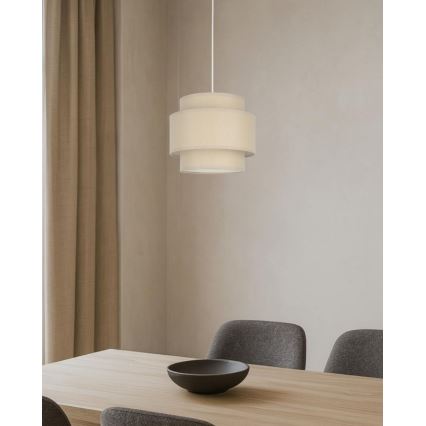 Brilagi - Hanglamp aan snoer RESNA 1xE27/60W/230V Ø 20 cm beige