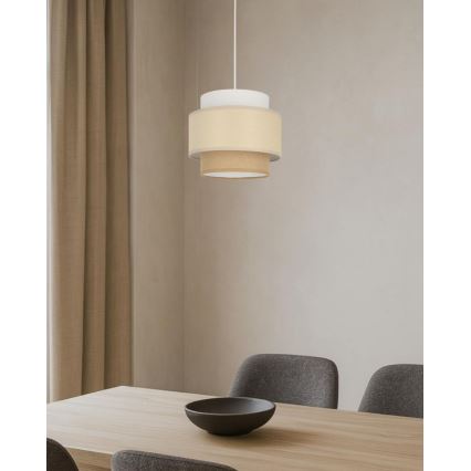 Brilagi - Hanglamp aan snoer RESNA 1xE27/60W/230V Ø 20 cm crème/beige