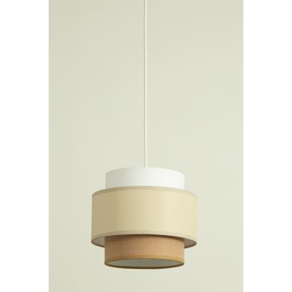 Brilagi - Hanglamp aan snoer RESNA 1xE27/60W/230V Ø 20 cm crème/beige